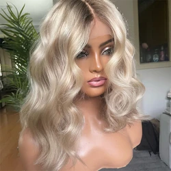 Natural Curly Lace Front Wig Ombre Blonde Loose Wave synthetic Hair for Women Glueless Short Bob Wigs Sale High Quality Cosplay