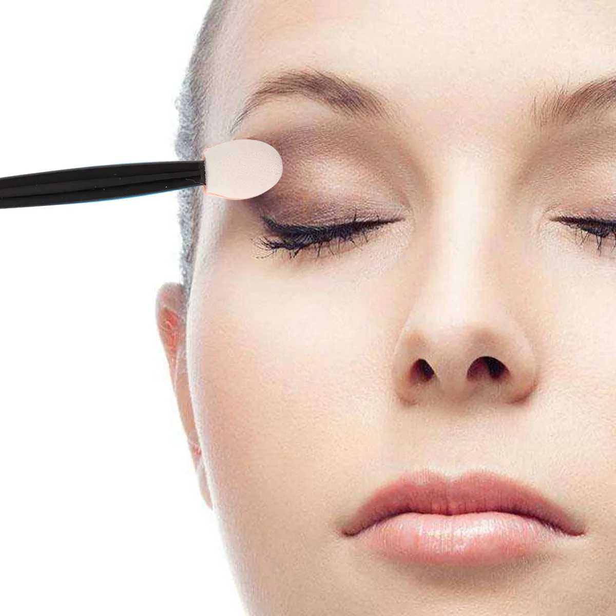 24 Uds. De esponja desechable para sombra de ojos, aplicadores de maquillaje de doble punta para mezclar sombra de ojos, aplicación de labios con brillo facial