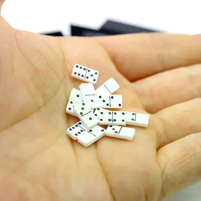 1 Set 1:12 Poppenhuisaccessoires Miniatuur Domino Modelbouw Leren Educatief Speelgoed Dot Domino's Bordspel