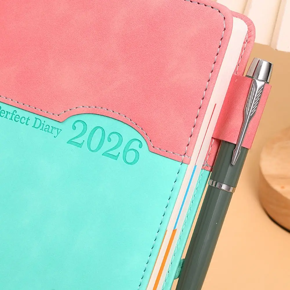 365 يومًا 2026 جدول مخطط المفكرة الإنجليزية ورقة سميكة A5 جدول الأعمال دفتر التخطيط منظمة فعالة الانضباط الذاتي