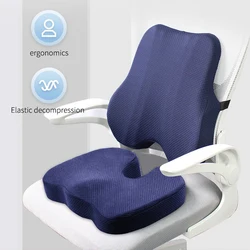 Orthopedic Seat and Back Cushion Set-Ergonomic Design for Lumbar Support Pressure Relief-Suitable for Car Office