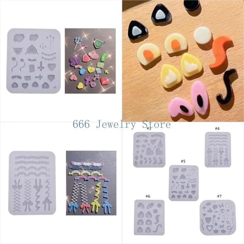 

F2TD DIY Эпоксидная смола плесень плесени плесени цветочные силиконовые плесени в форме сердца