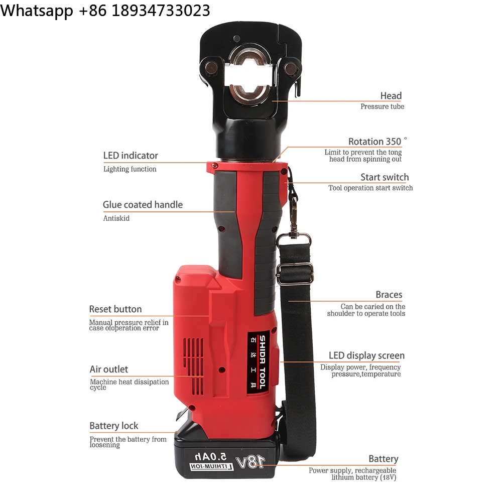 Best Selling C300 10-300mm² Battery Operated Hydraulic Cable Crimping Tool Cable Lug Crimping Pliers