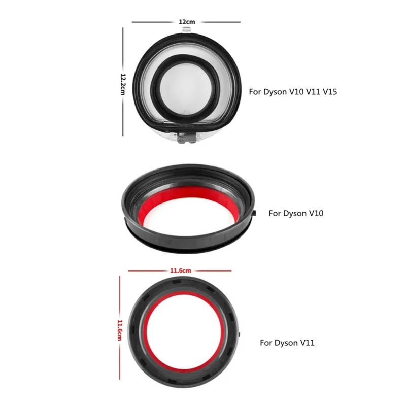 Do odkurzacza Dyson V10 V11 V15 akcesoria do usuwania kurzu dolna pokrywa kubełka z pierścieniem zaciskowym
