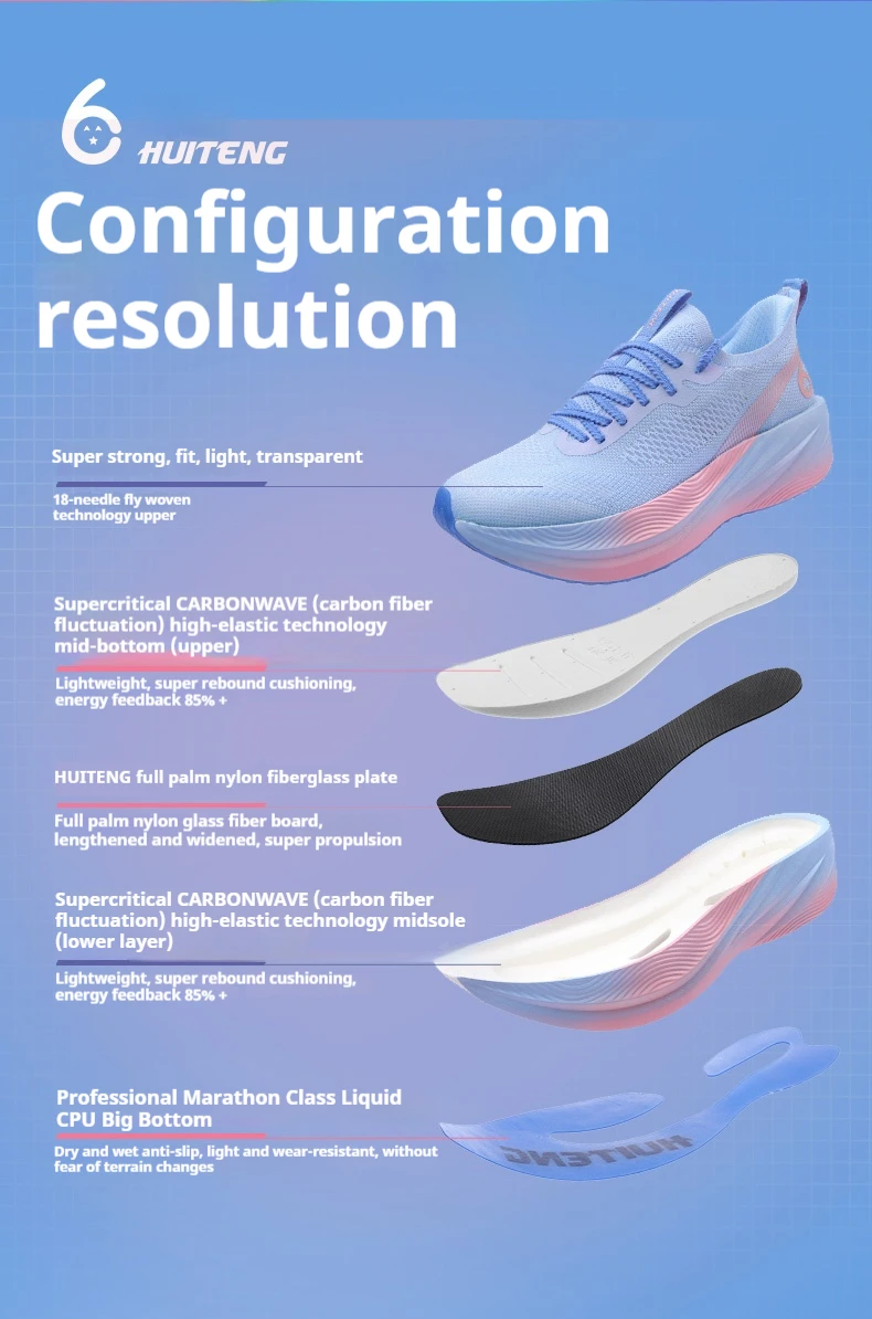 HUITENG マラソン ユニセックス ランニングシューズ 通気性 滑りにくい スニーカー ウィンドシリーズ エレクトリック 1.0 軽量 メンズ レディース