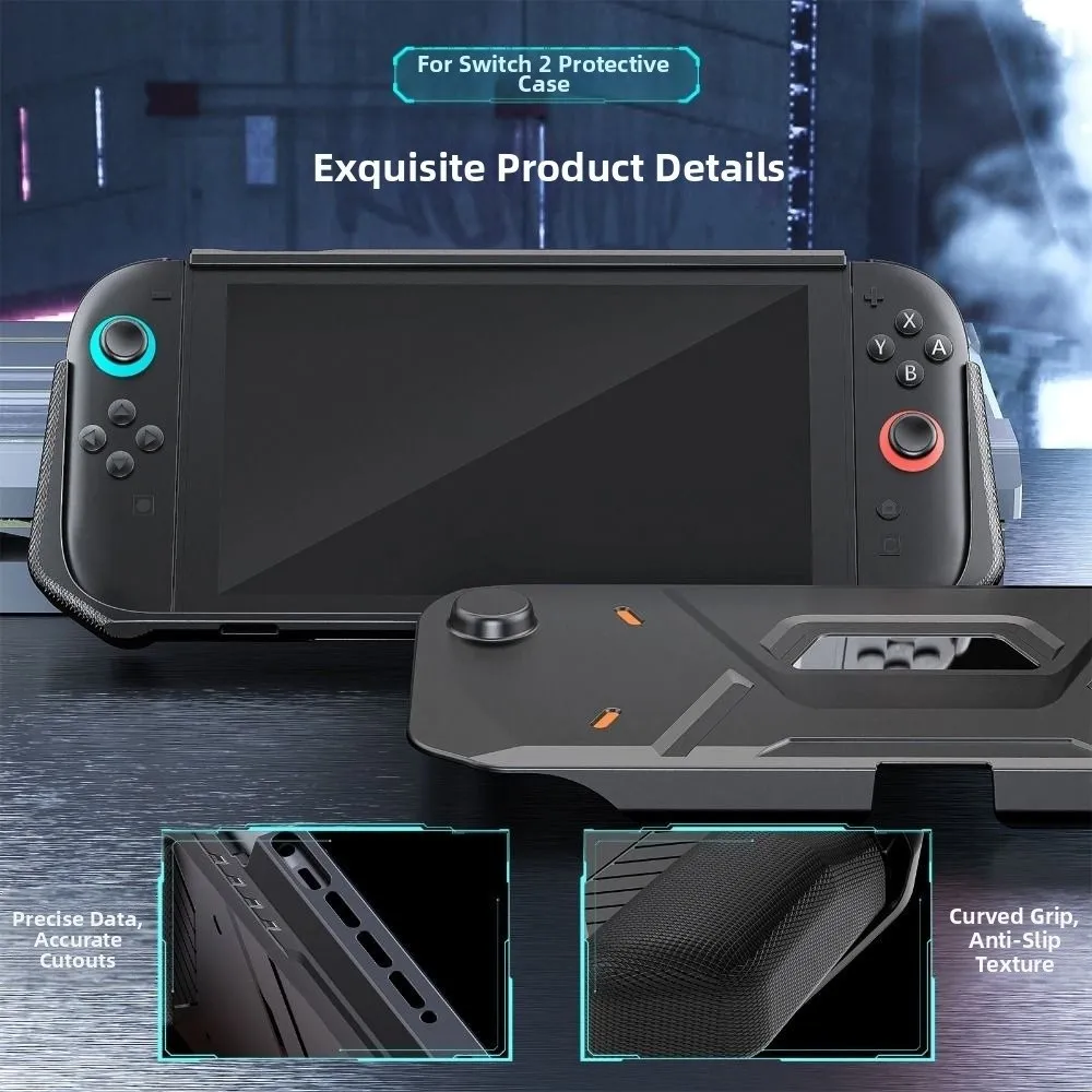

TPU+PC Handheld Game Console Case Shockproof Anti Slip Protective Cover Ergonomic Host Shell for Nintendo Switch 2 2025