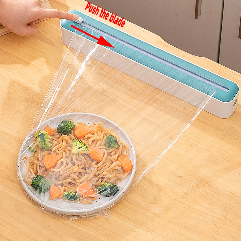 

1pcs Plastic film cutting box household kitchen cutter adjustable plastic film, tin foil, baking paper cutting box Kitchen tools