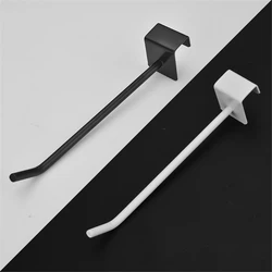 50/30/20/10/1PC Black Square Tube Hooks Retail Shop Peg Goods Display Shelf Multifunction Slatwall Hook Supermarket Display Hook