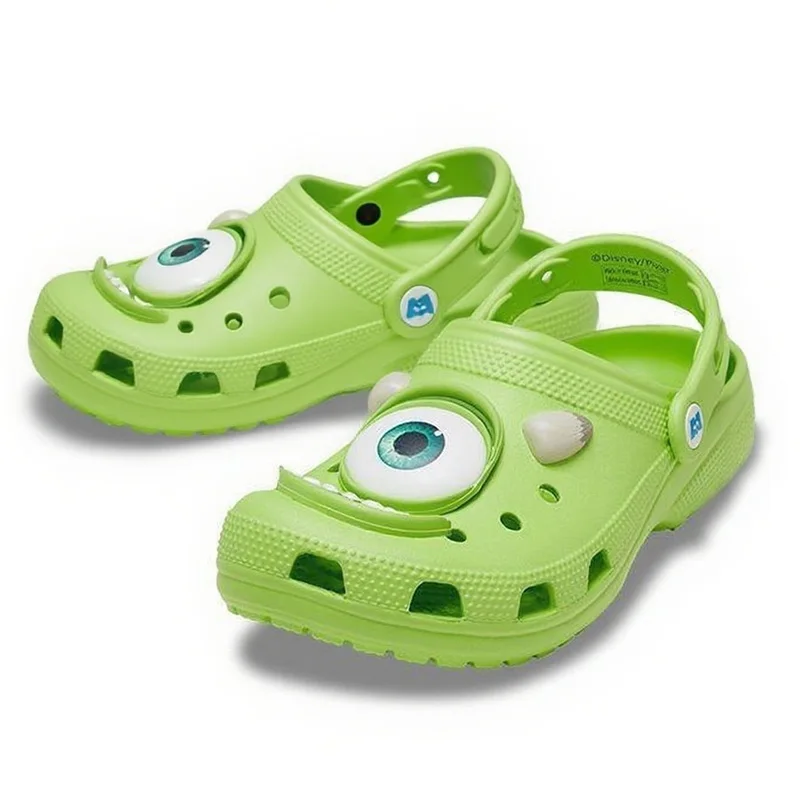 

Hot Monsters Inc Mike Wazowski Outdoor Casual Beach Shoes Summer Anti-Slip Hole Crocsed Slippers Comfortable Breathable Sandals