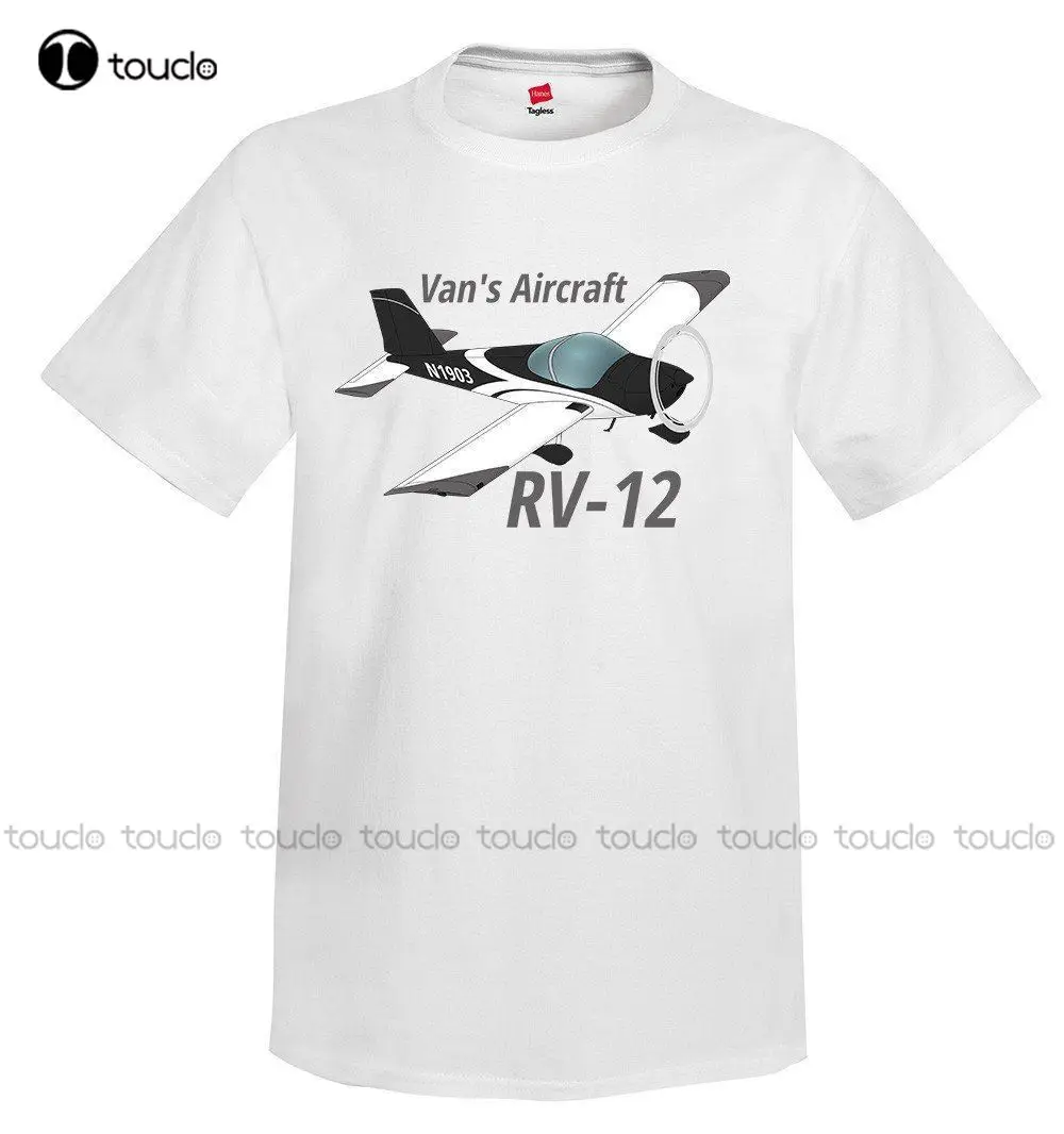 New 100% Cotton Print Mens Summer O-Neck Aircraft Rv-12 Airplane T-Shirt - Personalized Tee Shirt Unisex S-5Xl Xs-5Xl