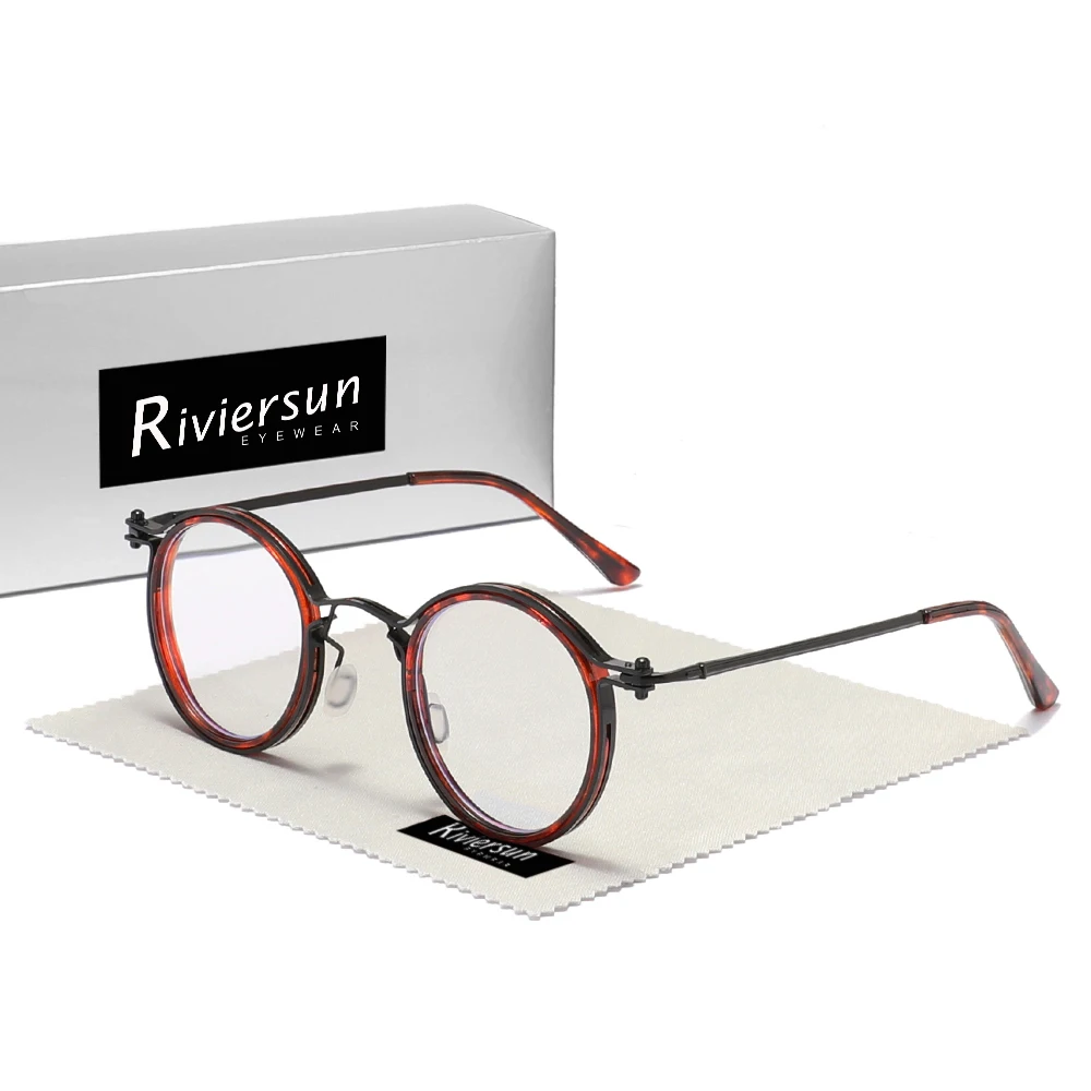 Runde Lesebrille für Damen und Herren, Blaulichtfilter-Brille, Brille für Senioren mit Altersweitsichtigkeit, Stärke +1,0 bis +3,5.