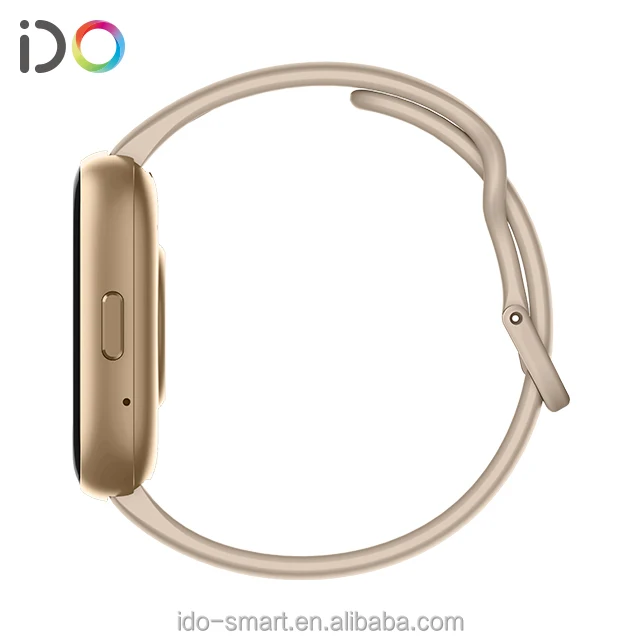 TJXL-2024 New Arrival IDW26 Smart Watch Silicon Strap Fitness Tracker Sport Smartwatch Features Heart Rate/Blood iOS TFT Square