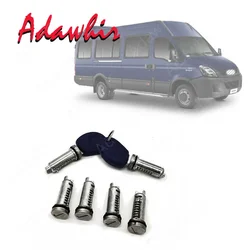 For 1999-2012 IVECO DAILY Door Lock Barrel Cylinder LEFT RIGHT 6 PCS & 2 Keys