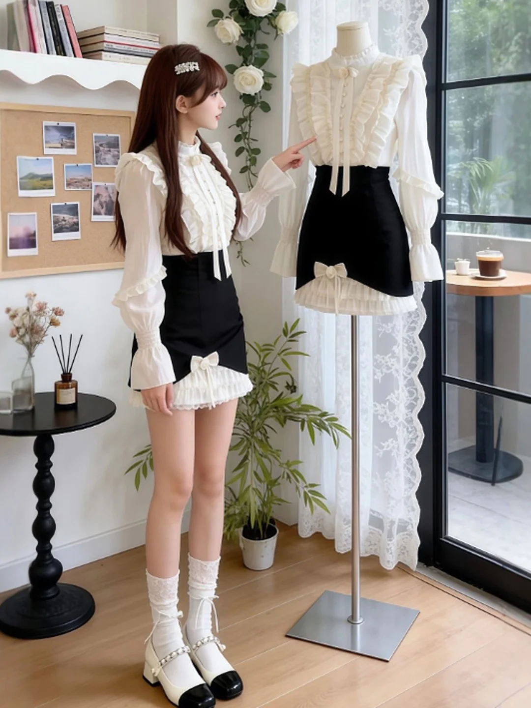 

Комплект из двух предметов в корейском стиле: топ и юбка. Новинка весны 2026. Удобный хлопковый комплект OOTD. Длинная юбка.