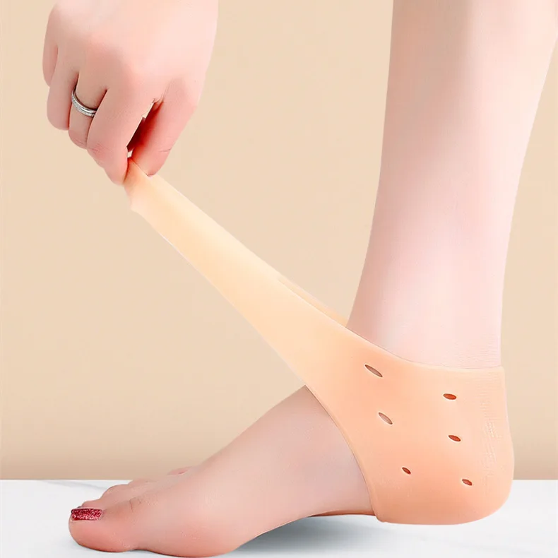 

1 Pair Silicone Heel Protector Protective Sleeve Heel Spur Pads For Relief Plantar Fasciitis Heel Pain Reduce Pressure On Heel