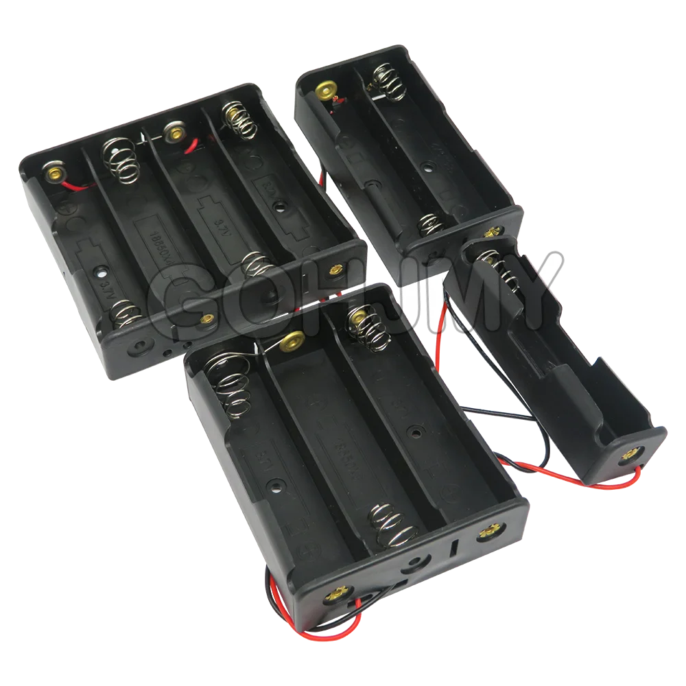 18650 Battery Box DIY Plastic Storage Case 1 2 3 4 AA 18650 Power Bank Cases Battery Holder Container 1X 2X 3X 4X With Wire Lead