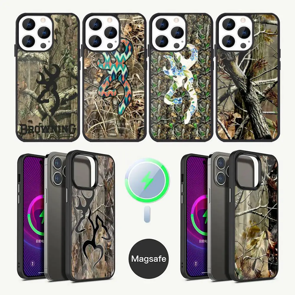 

Deer Hunting Camo Phone Case For iPhone 17,16,15,14,13,12,11,Plus,Pro,Max Mini Magsafe Magnetic Wireless Charging