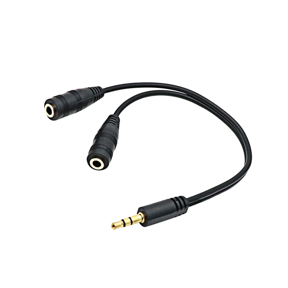 

3.5Mm Headphone Plug Rca Adapter Stereo Sound Male To Female Connector For Digital Devices Black Nylon Braided Audio