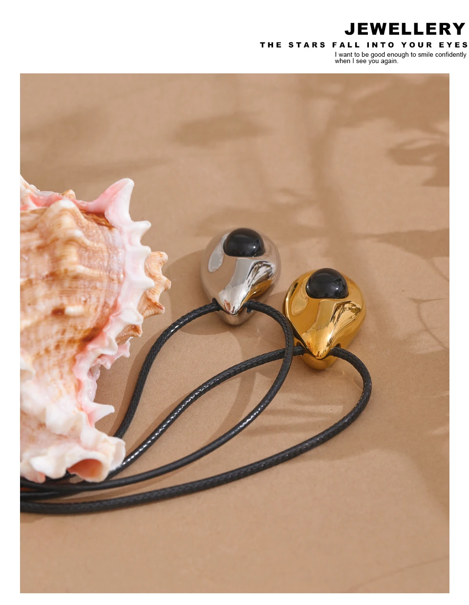 Yhpup Edelstahl Wassertropfen Achat Stein Anhänger PU Leder Halskette für Frauen Statement Modeschmuck Zubehör Neu – Detail 13