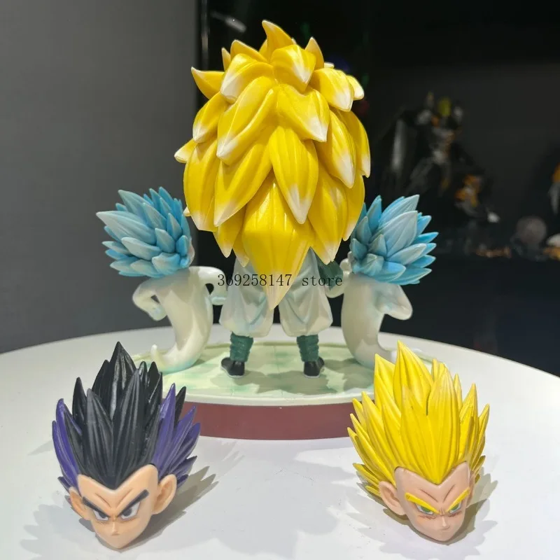 20cm Dragon Ball Z Son Goten Figure Super Saiyan Goten Trunks Three headed statue Action Figures Anime PVC Collection Model Toys