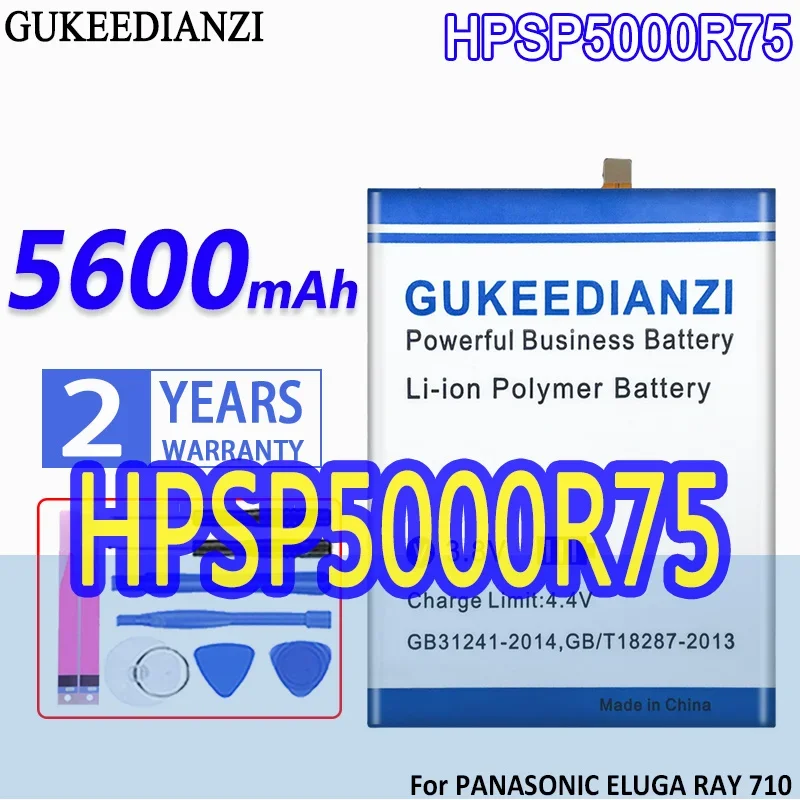 

High Capacity GUKEEDIANZI Battery HPSP5000R75 5600mAh For PANASONIC ELUGA RAY 710 Mobile Phone Batteries