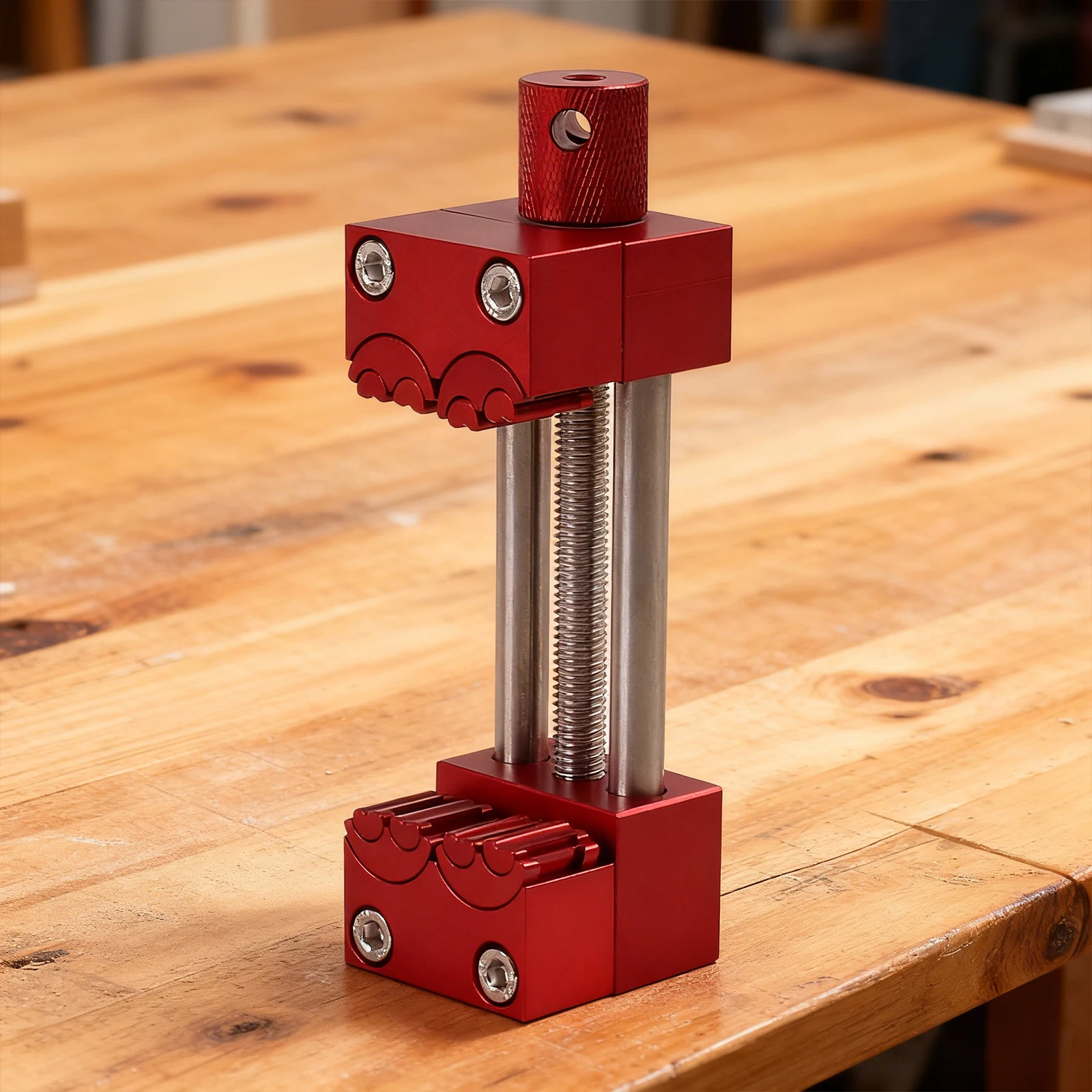 1Pc Aluminum Alloy Self-Adjusting Precision Clamping Heteromorphic Jaws Bench Vice Clamp, for DIY, Crafts,Jewelry Making, Repair