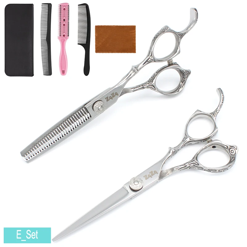 ZqZq กรรไกรตัดกรรไกรมืออาชีพตัดผม6นิ้วสแตนเลสสตีล Hairdressing มีดโกนเฉือนสำหรับผู้ชายผู้หญิงเด็ก Salon