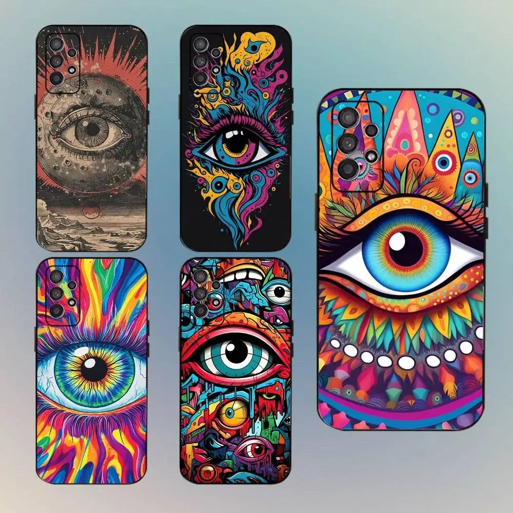 

Devil Eye Phone Case For Samsung Galaxy A13,A21s,A22,A31,A32,A52,A53,A71,A80,Soft Black Shell