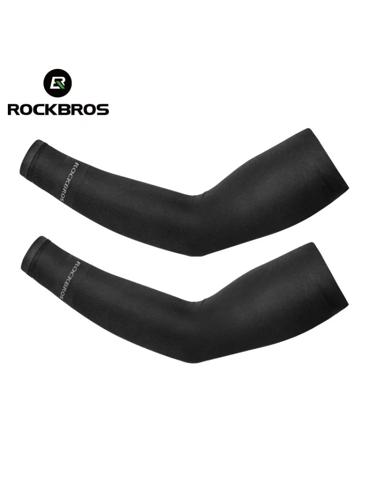 AliExpress ROCKBROS Ice Silk Arm Sleeves Sun Protection UV Mangas Running Cycling Arm Warmers Sports Basketball Volleyball Cool Arm Sleeves