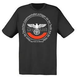 Summer Cotton Short Sleeve O-Neck Mens T Shirt.Bismarck Deutschland Reichsadler Hooligans Deutsches Reich T-Shirt.  S-5XL