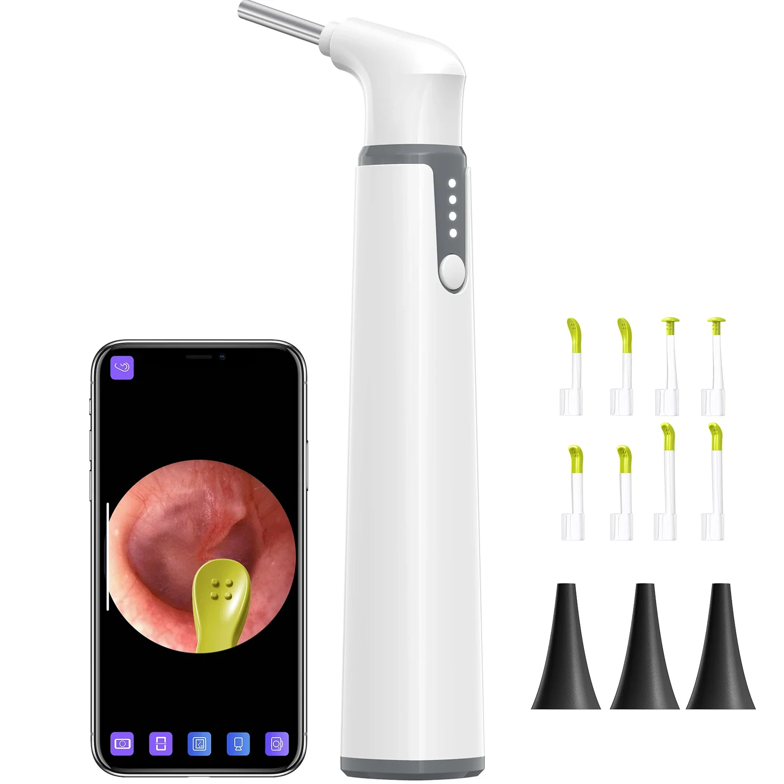 

2023 New Technology Wifi Visual Ear Pick Otoscope Camera 1080p Hd Led Earwax Cleaning Ear Smart Endoscope
