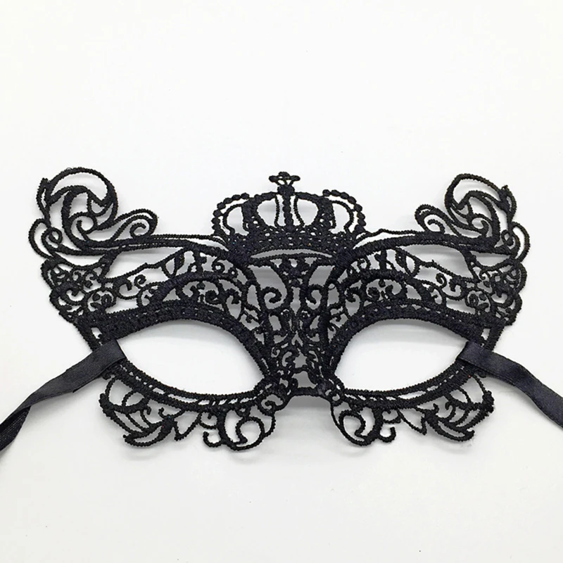 Black Queen Lace Mask Embroidery Appliques Party Carnival Mask Woman Accessories Wedding Mask Halloween Masquerade Mask