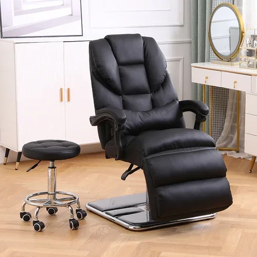 Reclinable  Salon Chair Hidraulic Leg Barber Shop Portable Vintage Cadeira De Barbeiro Commercial Furniture