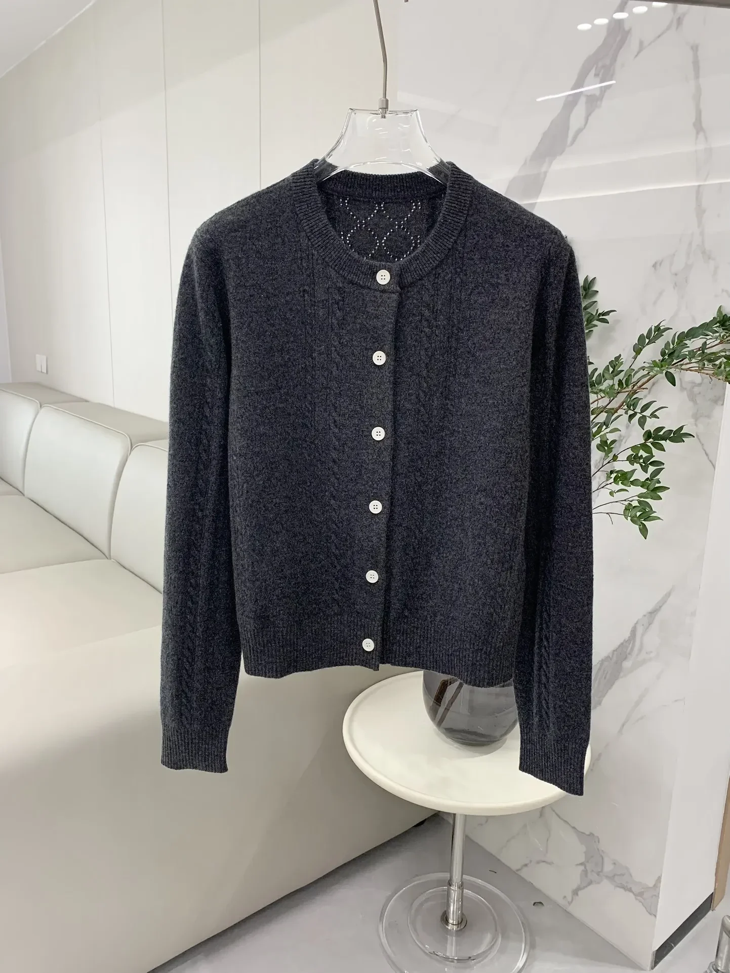 

100% cashmere, women's new cashmere cardigan knitted sweater