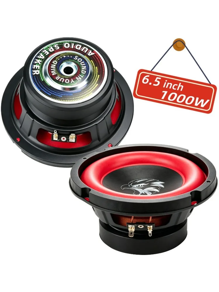 1 szt. 6,5-calowy głośnik samochodowy HiFi Subwoofer Wysoka Moc 1000W Wysoka Czułość Stereo Średnio-niskotonowy Dźwięk Muzyczny Multimedia Samochód Kempingowy Audio Samochodowe — 2