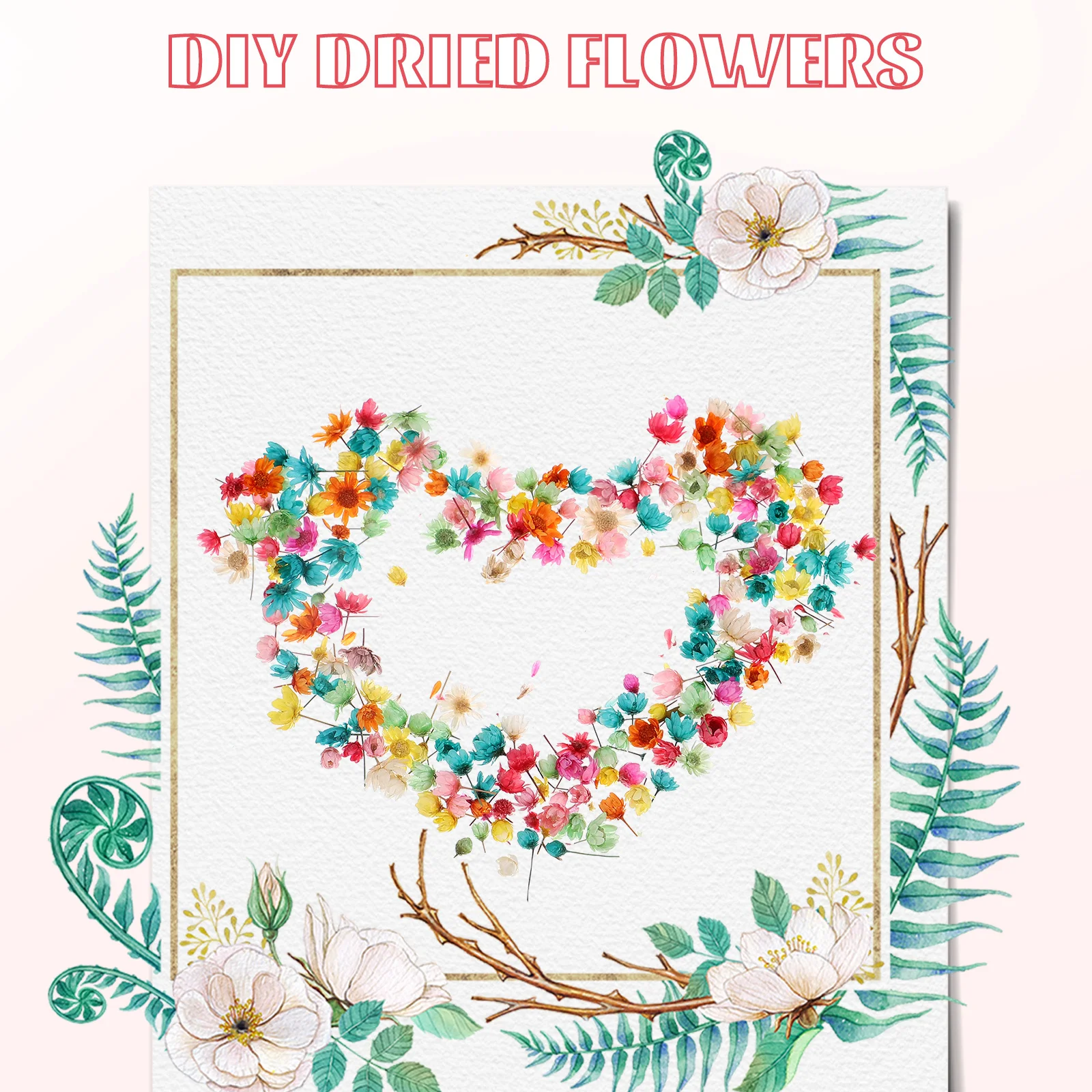 

DIY Dried Flowers Pink Dried Flowers Preserved Crystal Resin Flower Heads for Resin Crafts Nail Art Decoration