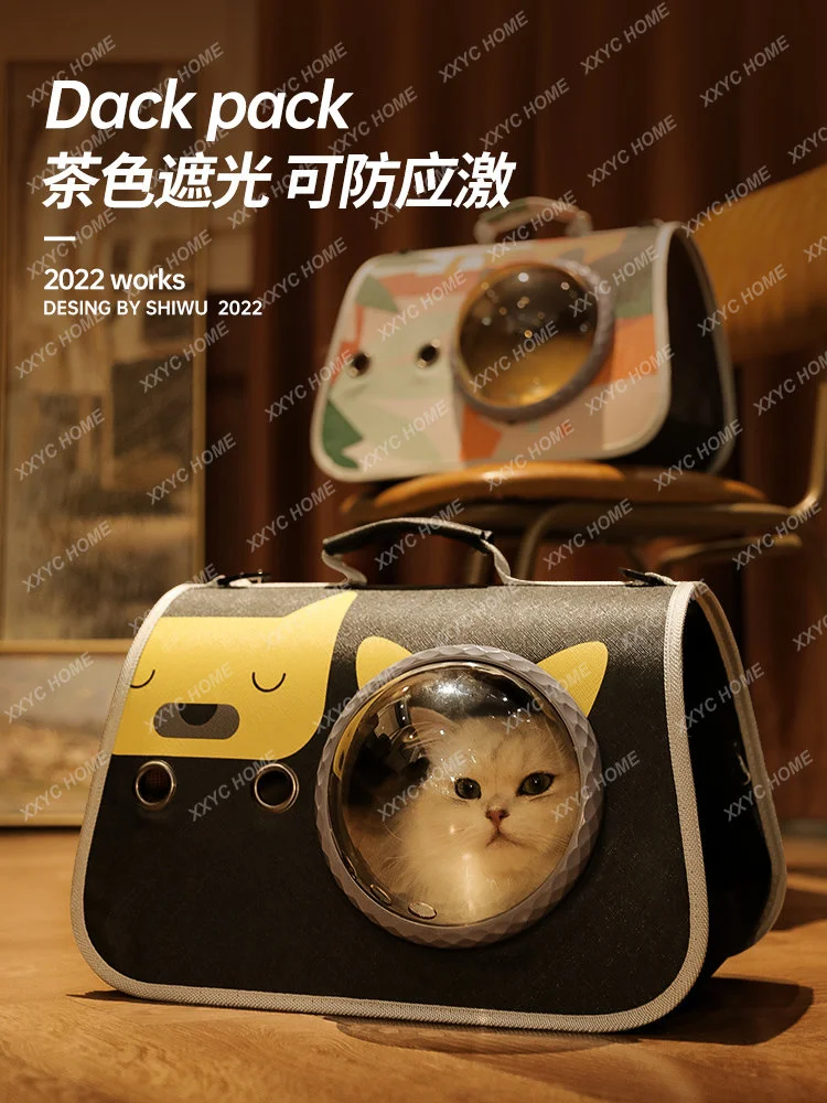 Cat Bag Outdoor Portable Schoolbag Space Capsule Four Seasons Crossbody Backpack Dog Cat