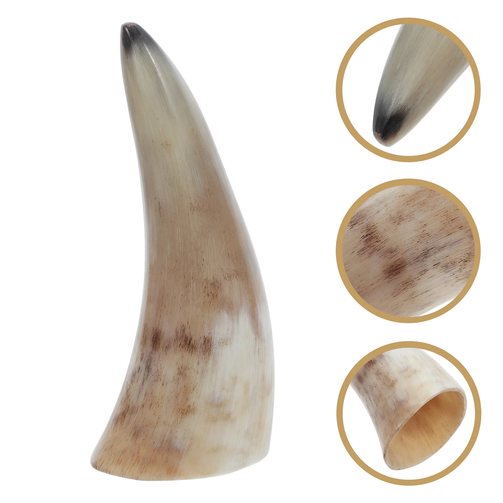 

Horn Glass Ox Cup Beer Decor Handmade Artwork for Drinking Mug Decorative Horns