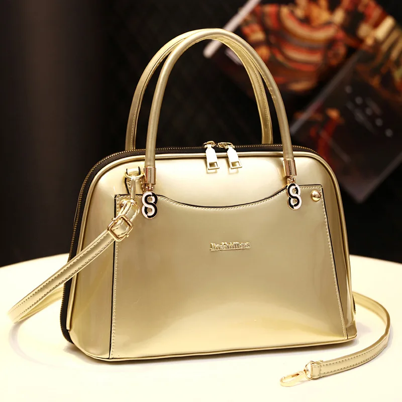 Brand Luxury New Fashion Shell Women Handbags European Design Patent Leather Ladies Shoulder Bags Female Girl Cross Body Bag