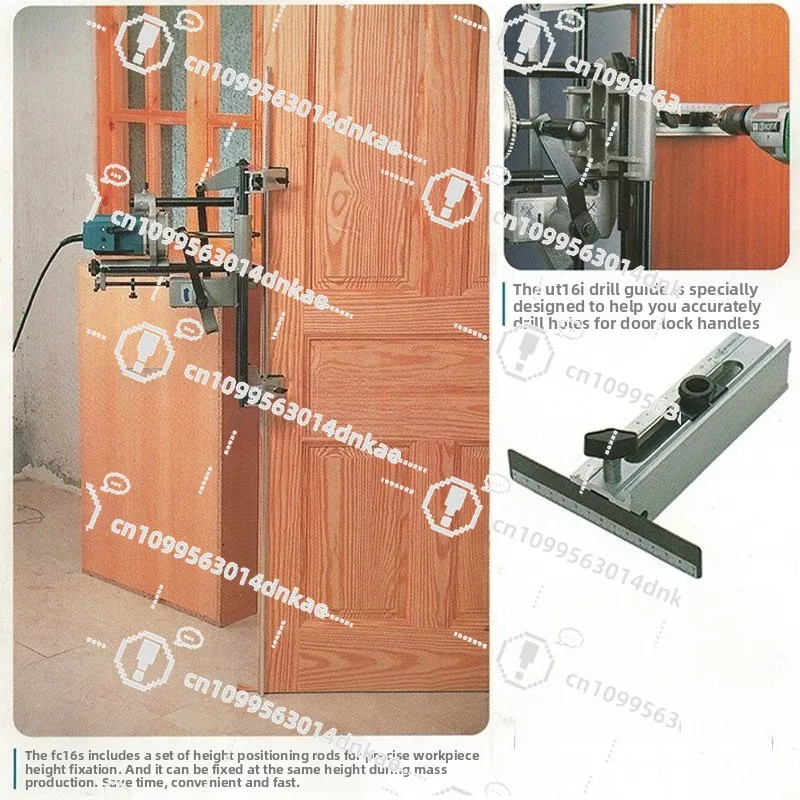 Wooden Door Lock Body Hole Opener Tool Solid Wood Door Slotting Machine Portable Mortise Machine Door Lock Punching
