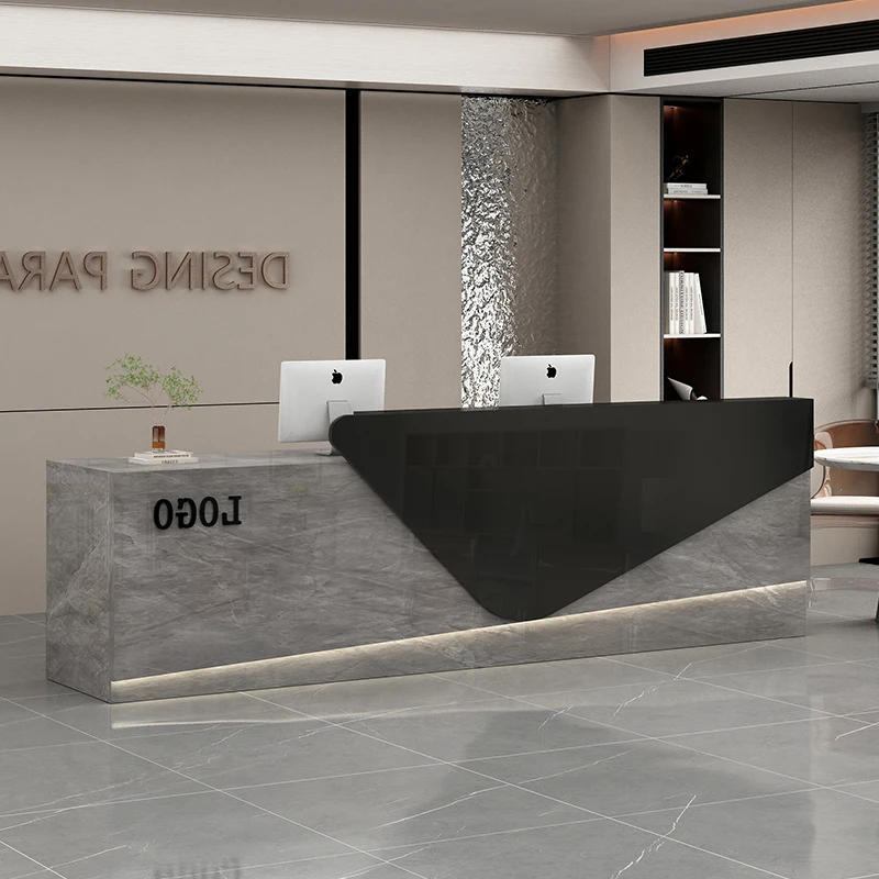 

Cashier Hair Salon Reception Desk Counter Decorations Aesthetic Reception Desk Counter Luxury Italian Commercial Furniture