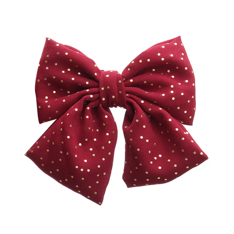 Fabric Bronzing Starry Sky Big Bows Hair Pin Hair Clips For Girls Women Hair Accessories Fashion Korean Hair Clip Accessories