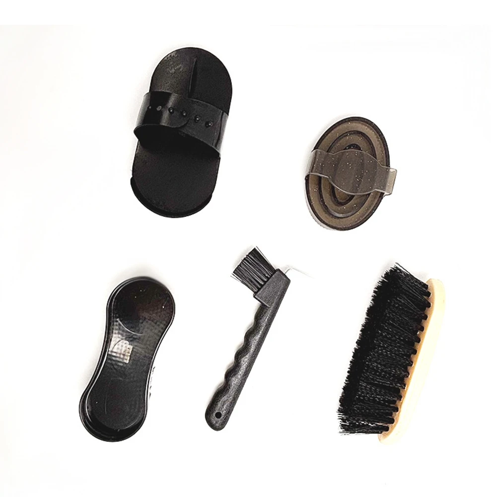 Multi-use Gear 5-Piece Horse Grooming Kit Complete Care Set with Comb Body Brush Hoof Pick & More for Horses Ponies