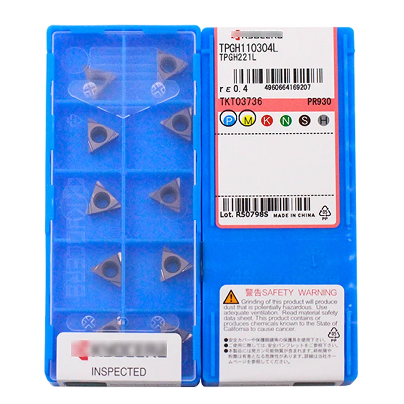 Torneamento Insere Tpgh Tpgh080202l Tpgh080204l Tpgh090202l Tpgh090204l Tpgh110302l Tpgh110304l Pr930 Tn60 Kw10 Tn620 Pv720 10 Pcs