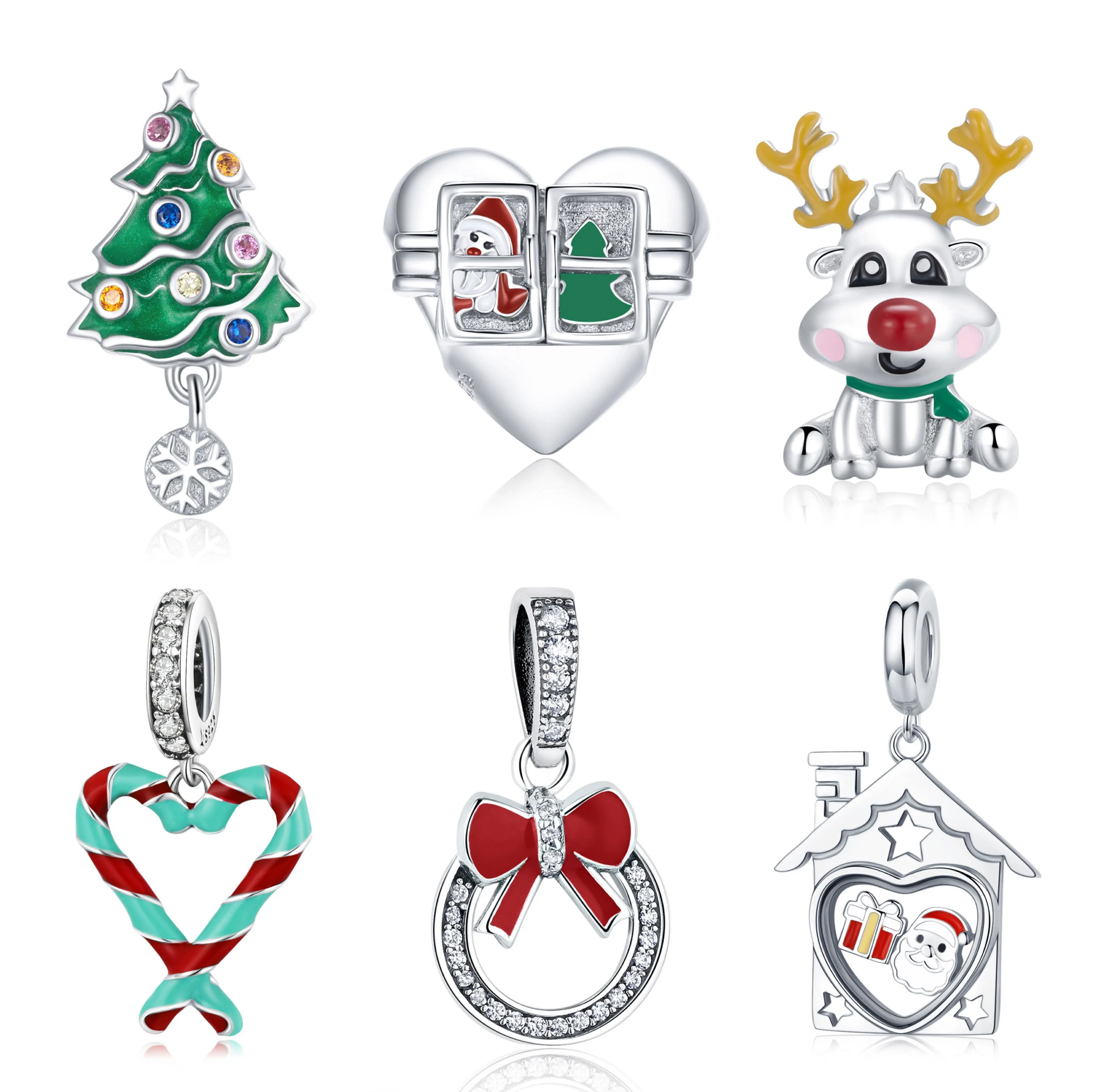 High Quality Fine Jewelry Charms for Jewelry Making Gifts 925 Sterling Silver for Christmas Daily Cat Necklace Silver 925 CN;GUN