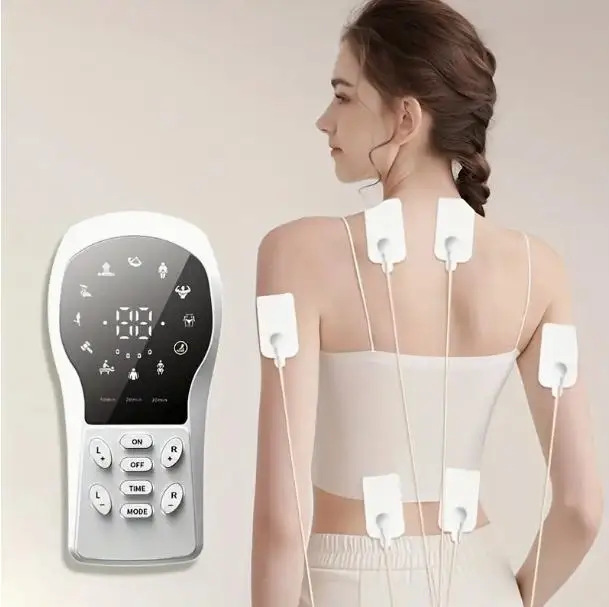 

12 Modes Multi Functional EMS Dual Channel Whole Body Instrument Meridian Pulse Mini ﻿ Relax Cervical Therapy Massage Body H8Q2
