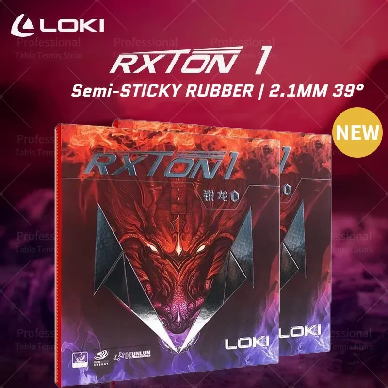 Original LOKI RXTON 1 Table Tennis Rubber Pimples in Semi-sticky Fast Attack WANG HAO ITTF Approved Ping Pong Rubber with Sponge