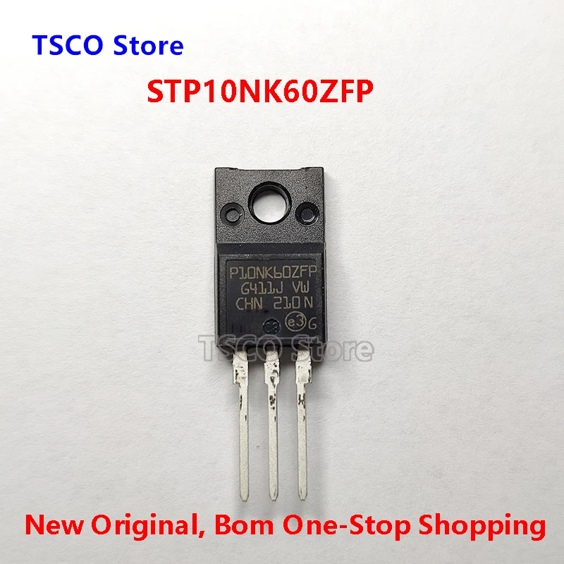 P10NK60ZFP =STP10NK60ZFP  STP10NK60Z= P10NK60Z （10Piece/LOT)    New Original  MOS TO-220)