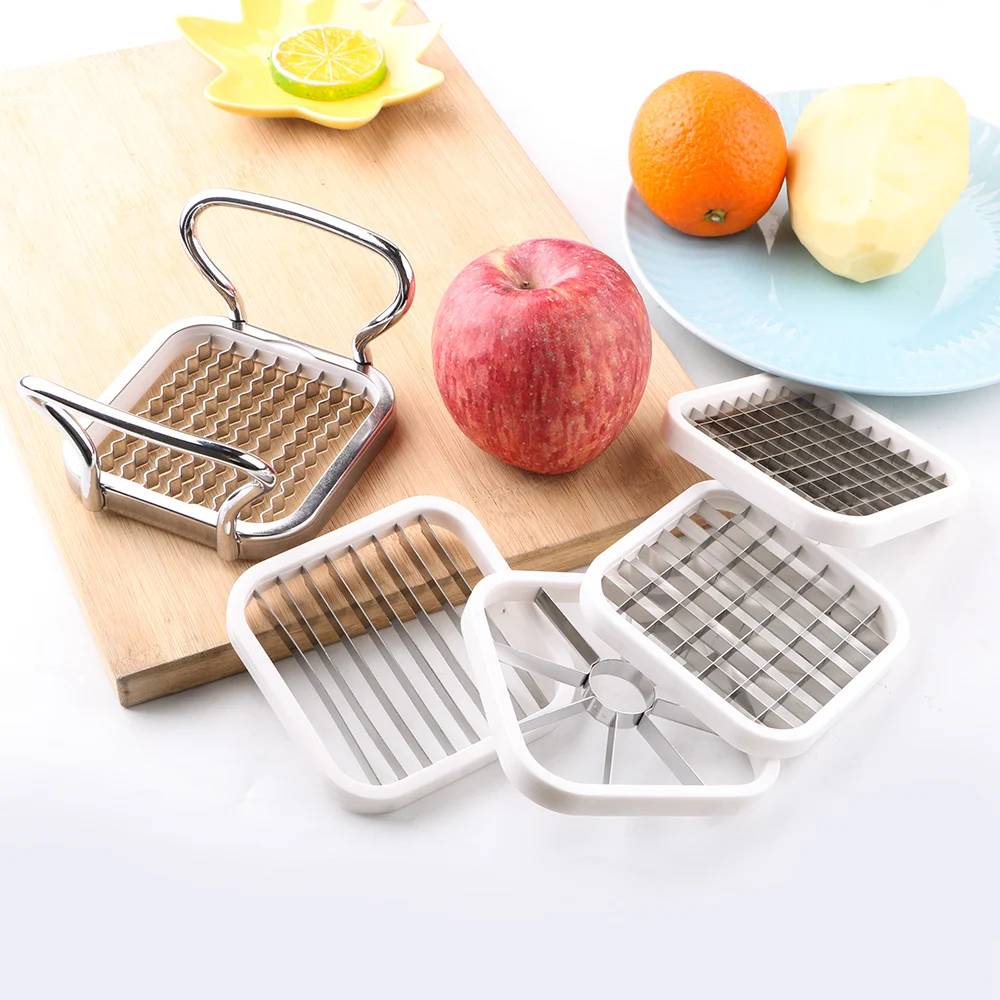 5pcs/set Multi-Functional Kitchen Utensils Tools Vegetable & Fruits Cutter Slicer for Apple Pear Potato Chips Stainless Steel