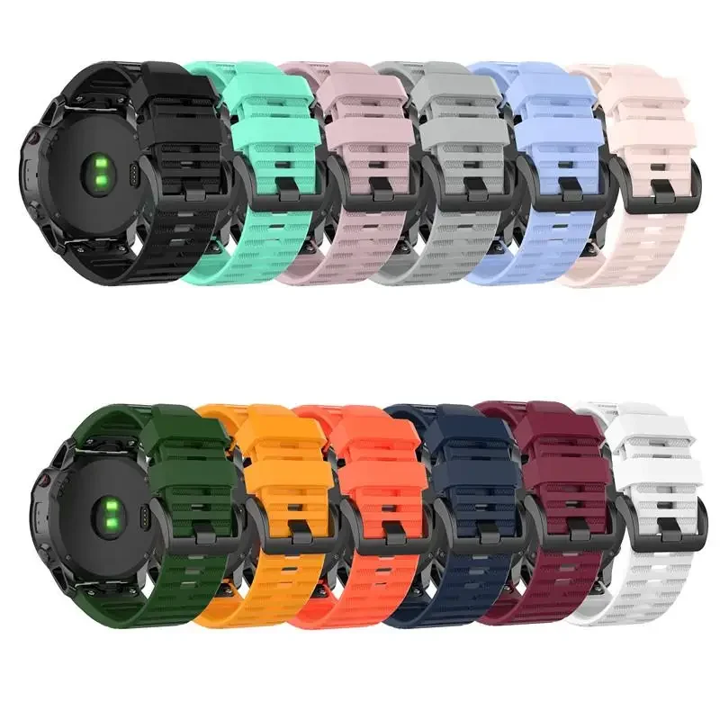 

26mm 22mm Watchband For Garmin Fenix 6 6S 6X Pro 5X 5S 5 Plus 3 3HR 935 Silicone Quick Release Wrist Straps Pемешок